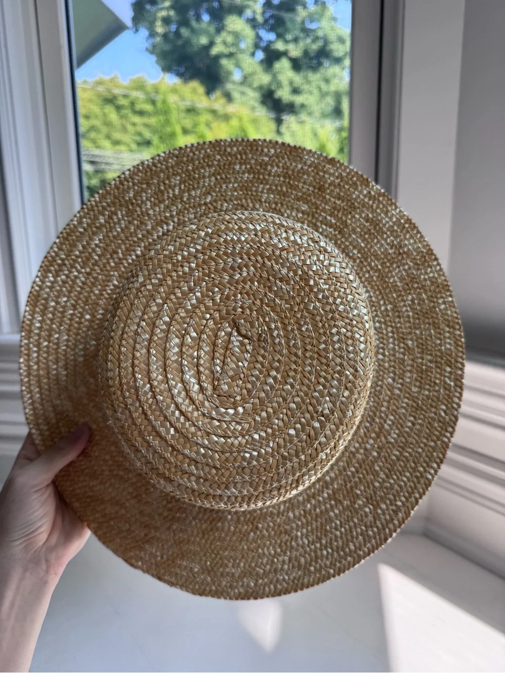 Lack of Color Straw Boater Hat with Black Ribbon